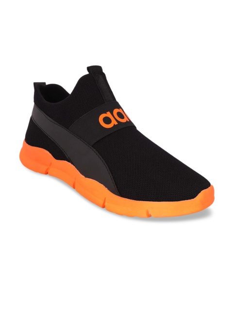 

aadi Men Black & Orange Running Shoes