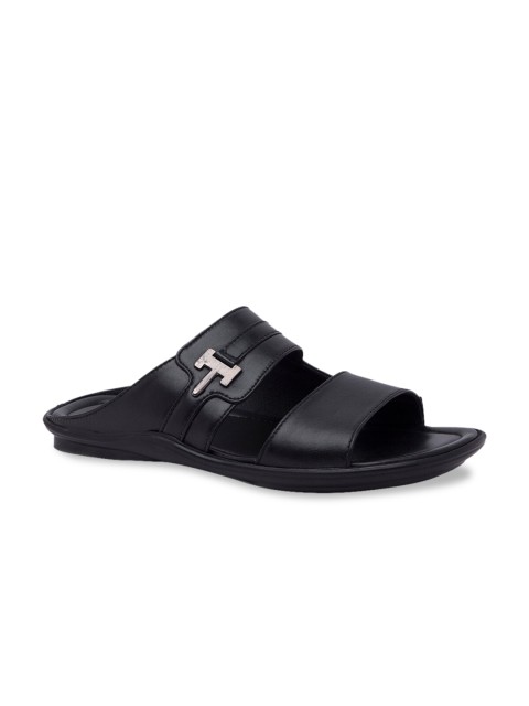 

Regal Men Black Leather Comfort Sandals
