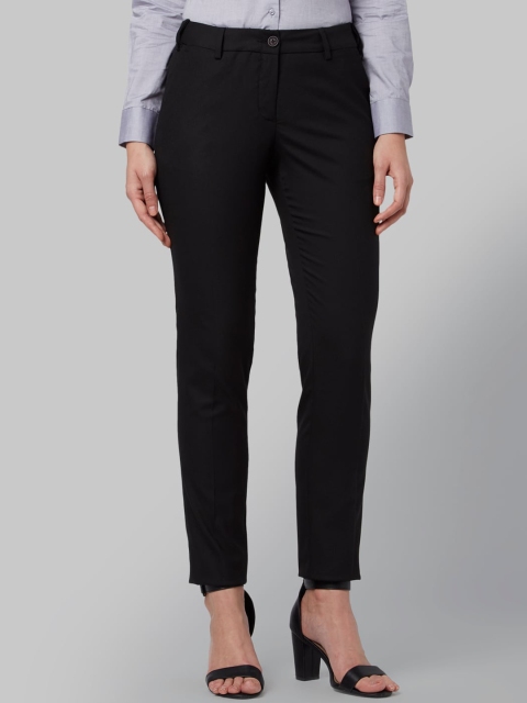 

Park Avenue Woman Women Black Regular Fit Solid Formal Trousers