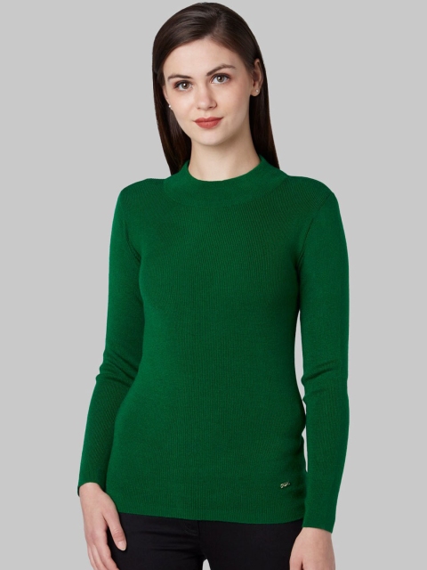 

Park Avenue Woman Green Solid Pullover Sweater