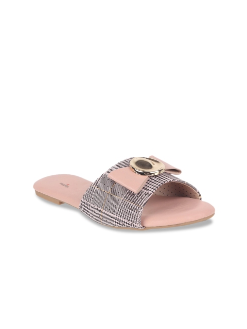 

STEPpings Women Pink Textured Open Toe Flats