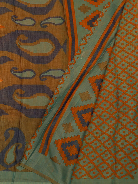 

Pothys Orange & Green Poly Georgette Woven Design Saree