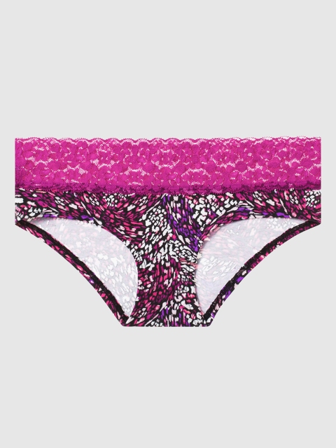 

La Senza Women Pink & Purple Printed Hipster Briefs 11052615-4DUR