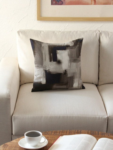 

House This Grey & Black Single Abstract Square Cushion Covers