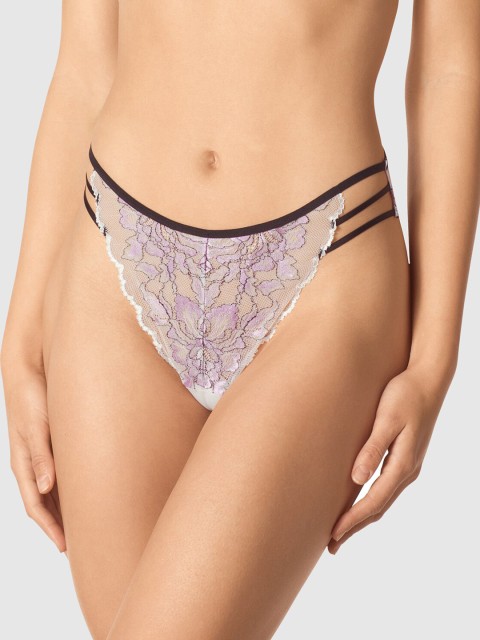 

La Senza Women Purple & Black Self-Design Sexy Diva Thongs 11148906-19P1