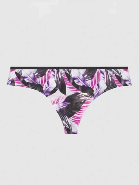

La Senza Women Purple & White Printed Remix Ultrasoft Thongs 11051629-4J6G