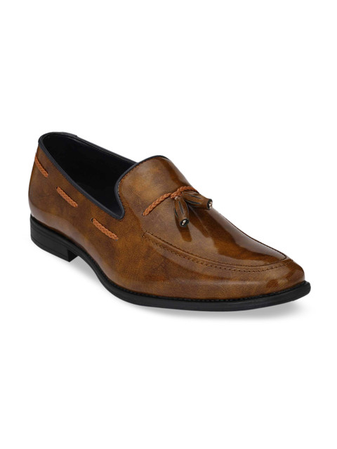 

Ferraiolo Men Tan Brown Solid Formal Loafers