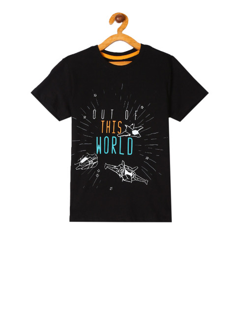 

Cherokee Boys Black & White Printed Round Neck T-shirt