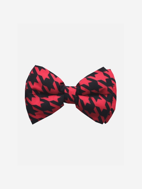 

LANA PAWS Red & Black Houndstooth Print Dog Bow Tie