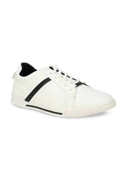 

ALDO Men White Striped Sneakers