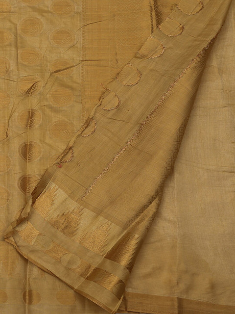 

Pothys Brown Woven Design Jute Silk Saree