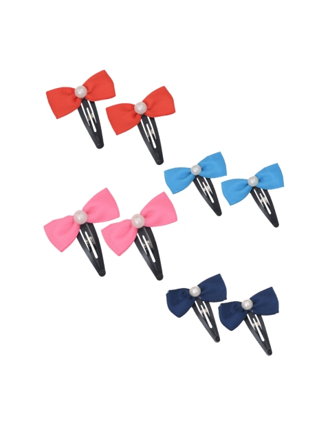 

FUNKRAFTS Girls Set of 8 Multicoloured Embellished Tic Tac Hair Clips, Multi
