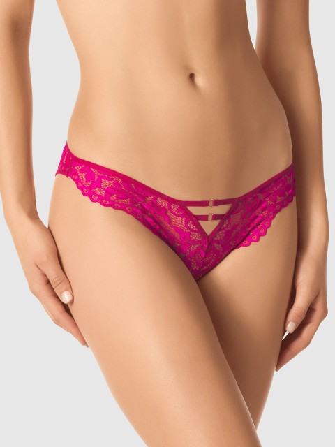 

La Senza Women Pink Self-Design Lace Bikini Briefs 11146205-74Q6