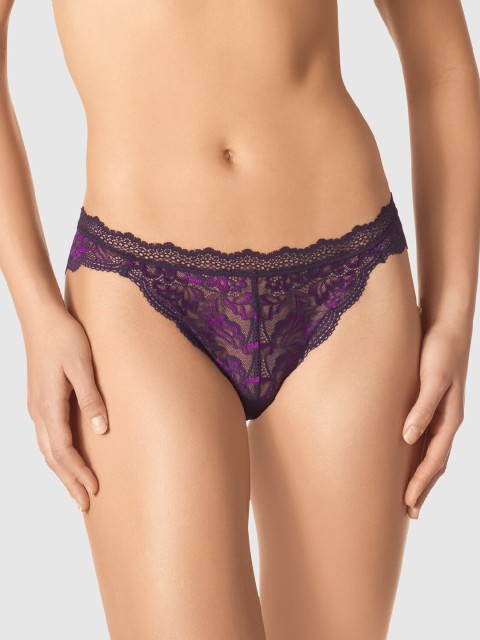 

La Senza Women Purple Lace Bikini Briefs 11146202-22P6