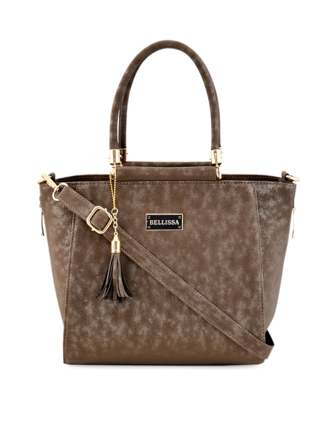 

Bellissa Brown Textured Handheld Bag