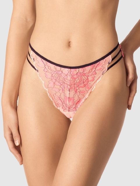 

La Senza Women Pink & Black Printed Net Bikini Brief 11148906-82S8