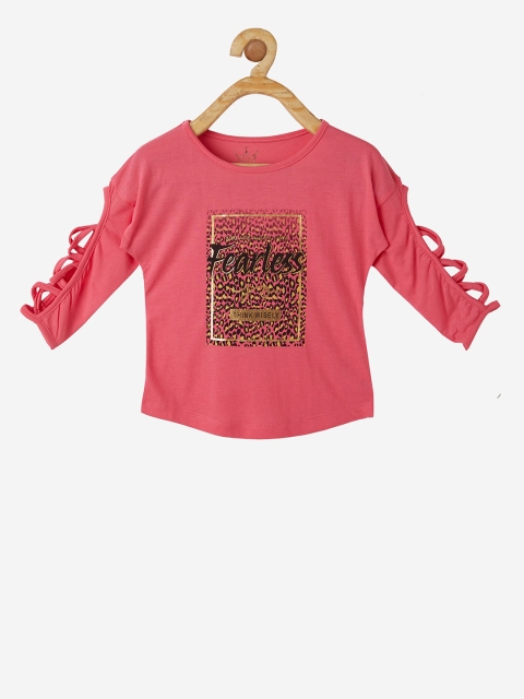 

VITAMINS Girls Pink Printed Top