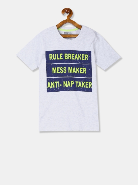 

Cherokee Boys Grey Printed Round Neck T-shirt