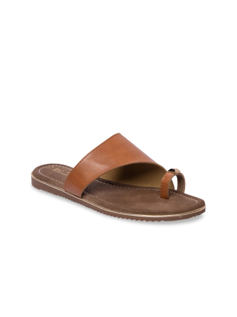 

Inc 5 Women Tan Brown Solid One Toe Flats