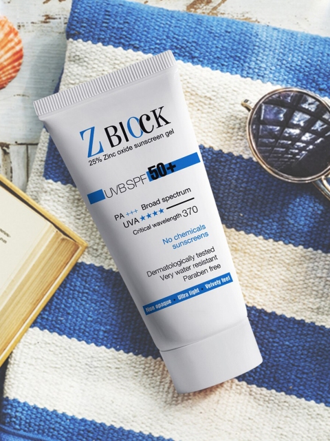 

Z BLOCK 25% Zinc Oxide SPF 58 Sunscreen Gel 50 ml, Cream