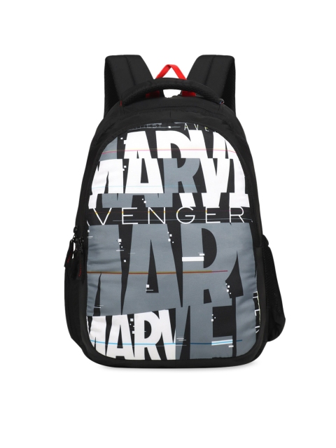 

Priority Unisex Black Marvel Printed Typography Backpack