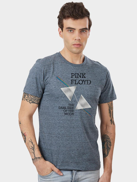 

Free Authority Men Blue Pink Floyd Printed Round Neck T-shirt