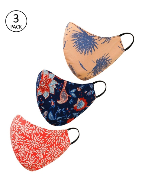 

Tossido Men 3-Pcs 3-Ply Printed Cloth Masks, Multi