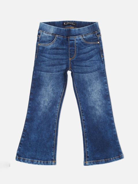 

VITAMINS Girls Blue Washed Skinny-Fit Jeggings