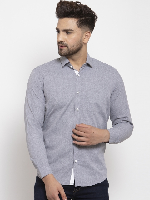 

JAINISH Men Grey Smart Regular Fit Solid Casual Shirt