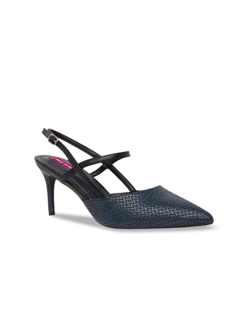 

Sole To Soul Women Blue Woven Design Pumps