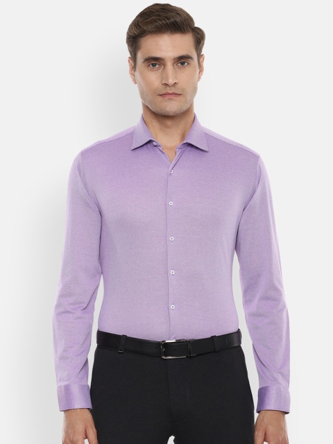 

Van Heusen Men Purple Slim Fit Self Design Formal Shirt