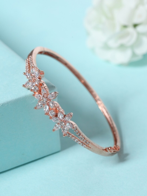 

Shoshaa Rose Gold-Plated Handcrafted Bangle-Style Bracelet