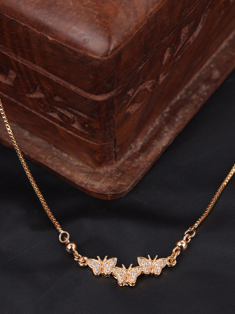

Anikas Creation Gold-Plated AD-Studded Handcrafted Necklace