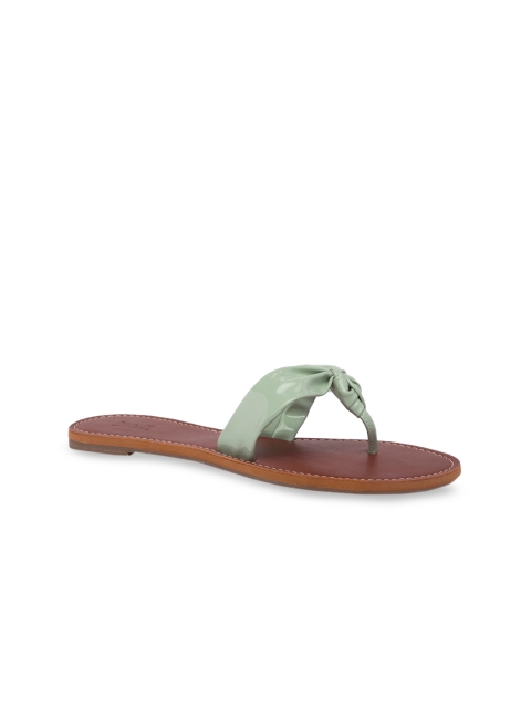 

Inc 5 Women Sea Green Solid T-Strap Flats