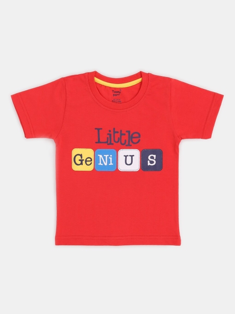

Toonyport Boys Red Printed Round Neck T-shirt