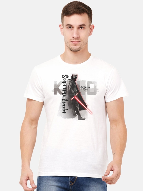 

Free Authority Men White Printed Round Neck T-shirt