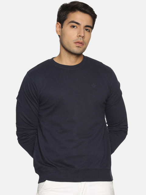 

T-Tog Men Navy Blue Solid Sweatshirt