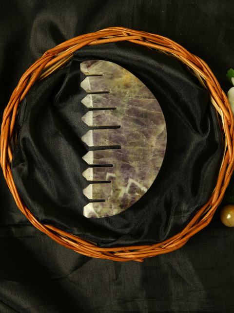 

SKINDUZED Purple & Grey Amethyst Body Scrapping Comb