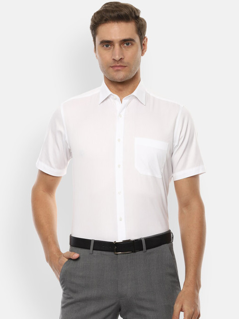 

Van Heusen Men White Slim Fit Solid Formal Shirt