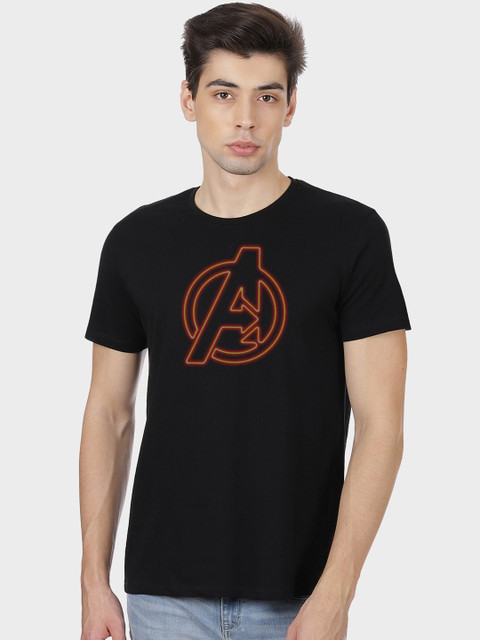 

Free Authority Men Black & Red Avengers Print T-shirt