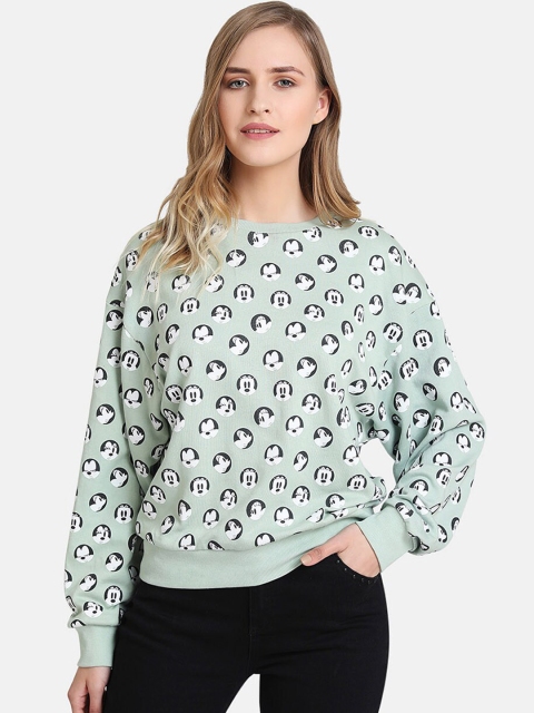 

Kazo Women Green Mickey Mouse Printed Sweatshirt