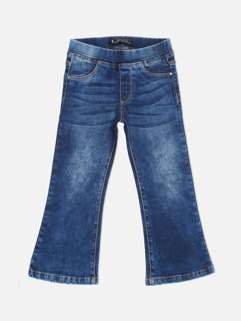 

VITAMINS Girls Blue Solid Skinny-Fit Jeggings