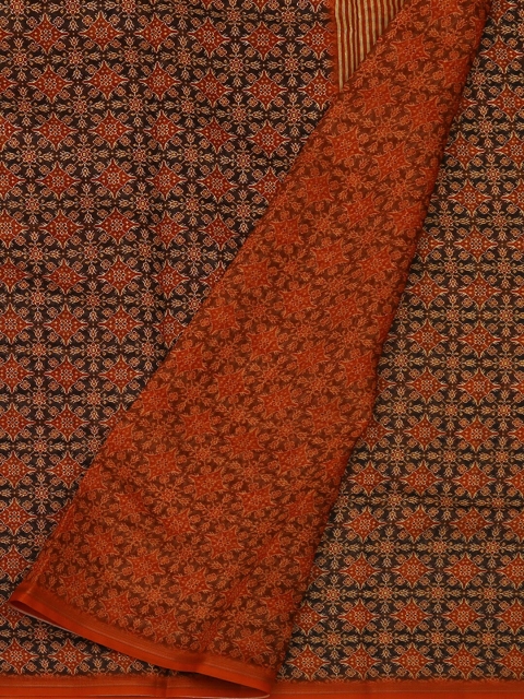 

Pothys Red Printed Jute Silk Saree