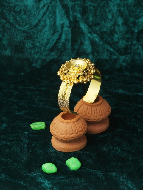 

Adwitiya Collection 24CT Gold-Plated Handcrafted Cuff Bracelet