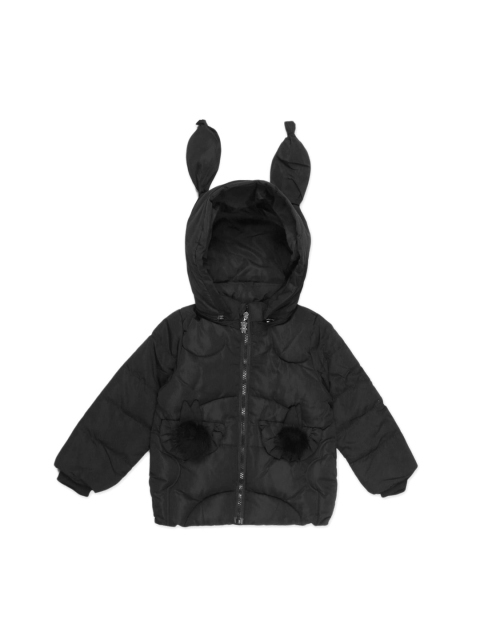 

The Sandbox Clothing Co. Girls Black Solid Windcheater Padded Jacket