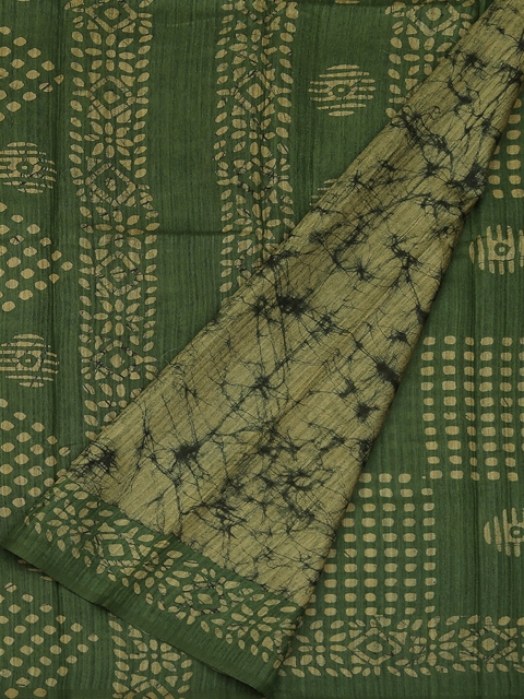 

Pothys Green Woven Design Jute Silk Saree