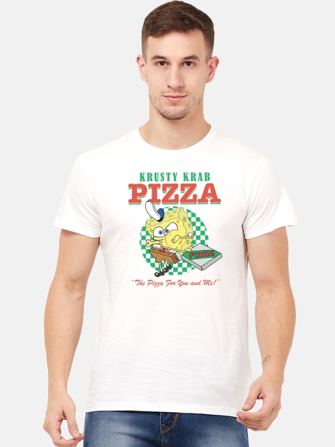

Free Authority Men White Printed Round Neck T-shirt