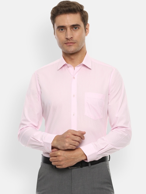 

Van Heusen Men Pink Slim Fit Solid Formal Shirt