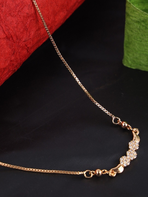 

Anikas Creation Gold-Plated AD-Studded Handcrafted Necklace
