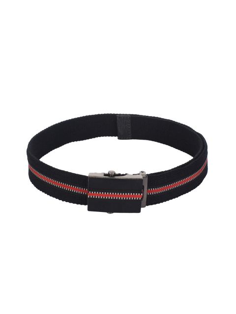 

Paradigm Design Lab Men Black & Red Striped Belt
